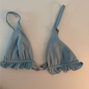 PacSun Light Blue Ruffle Bikini Top